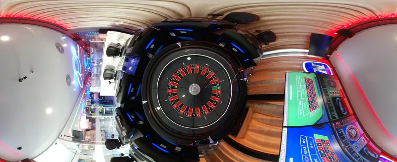 Elektronisches Roulette in der Spielbank Neubrandenburg von oben