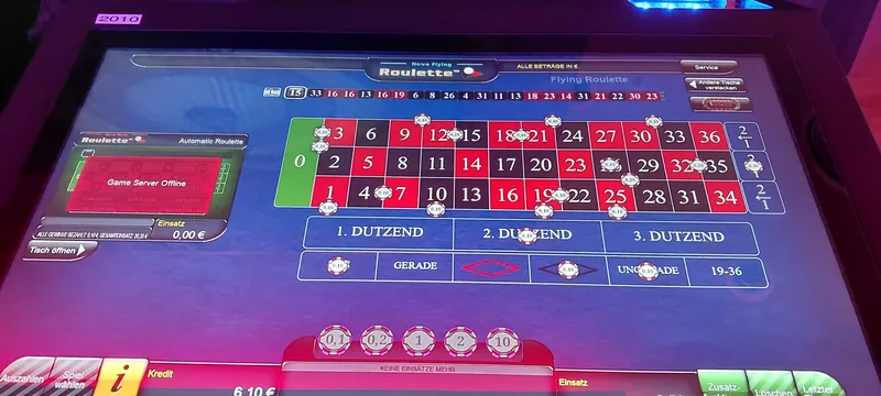 Elektronisches Roulette in der Spielbank Stralsund