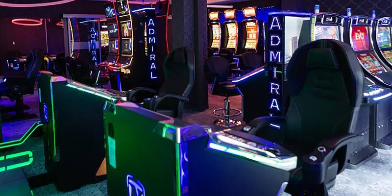Spielbereich der Spielbank Schwerin mit Admiral-Automaten