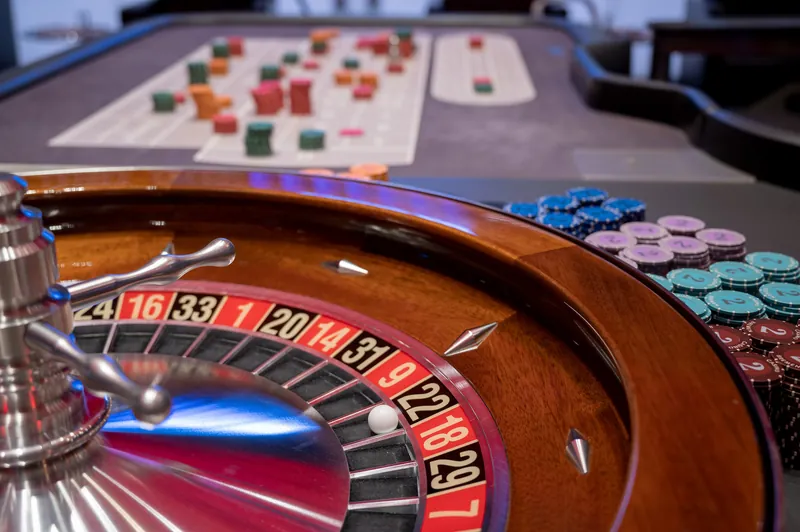 Roulettetisch der Spielbank Bremen mit Jetons